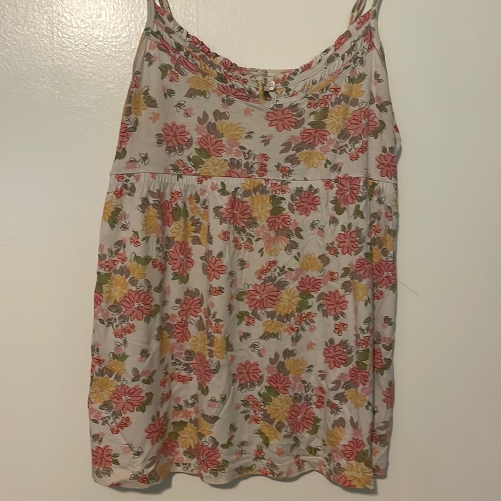 Esprit floral cotton tank top